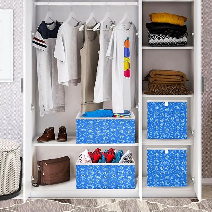 Witchy and Mystical Objects Cube Storage Bins with Handles Collapsible Fabric Organizers for Closet Books Shelves Laundry Home Decor 11x11x11in