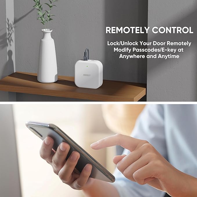 Sifely Smart Lock Wired Gateway - Remote Access Hub for Sifely Smart Door Lock, Works with App & Alexa (Model G3P, Power Over Ethernet, PoE Wired)
