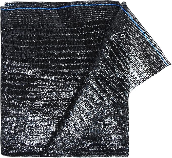 50% Shade Cloth, 6.5x16.5FT Black Sun Shade Cover for Plants, Garden, Greenhouse, Patio, Chicken Coop