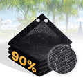 VICLLAX 90% Black Garden Shade Fabric Sun Shade Greenhouse Netting Outdoor Mesh Shade Cloth with Grommets for for Greenhouse, Lawn, and Outdoor Use, 6×6 FT