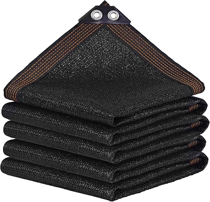 winemana Black Shade Cloth 70%, 8x10 FT Mesh Tarp - Garden Shade for Greenhouse, Patio, Vegetables, Plants Cover and Chicken Coops, Sun Shade Net for Outdoor Protection with Reinforced Grommets
