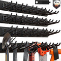 HORUSDY 64-Inch Heavy Duty Garage Organization Rack, 14 Packs Max Load 600LB, 4 Packs Rails and 9 Adjustable Hooks, Tool Organizer Rack with Heavy Double Hooks Tracks