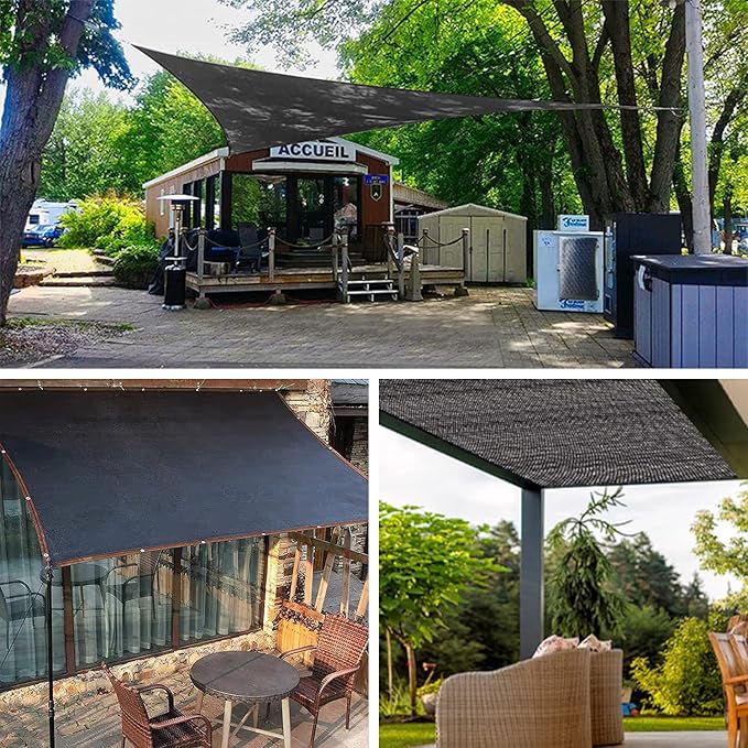 70% 30 X 30 FT Black Shade Cloth, Outdoor Sunblock Shade Cloth with Grommets, Durable Sun Shade Netting Shading Antifreezing for Patio, Garden, Plants Cover, Greenhouse, Barns, Dog Kennel