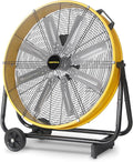 VENTISOL 24 Inch Industrial Floor Fan, 3-Speed High Velocity Shop Fan with 8 Blades, Heavy Duty Drum Fan 9500 CFM, Large Metal Garage Fans for Warehouse, Outdoor, Commercial