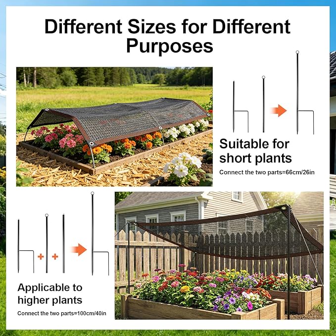 70% Shade Cloth for Garden, 6.56 X 3.3Ft Sun Shades Cloth Outdoor Patio with Stakes, Rope and Gloves, Plant Shades for Outdoor Plants, Durable Uv Blocking Mesh for Garden, Patio, Greenhouse