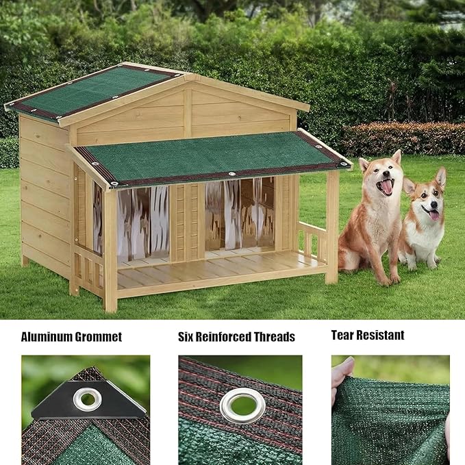 4.5'X14' Outdoor Shade Canopy Dark Green Breathable 90% UV Block Shade Cloth for Patio Garden Backyard (We Make Custom Size)