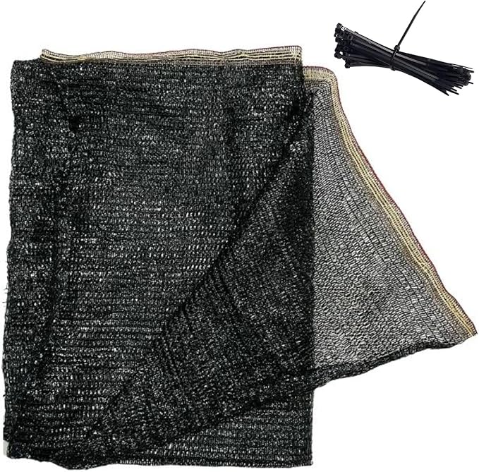 BeGrit 50% Shade Cloth Plant Cover Sunblock Sun Shade Net Sun Mesh with Ties for Garden Flower Plants 6.6ft x6.6ft