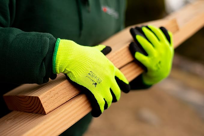 G & F Products Rubber Coated Work Gloves Dozen Pack, Double Layer for Construction, Gardening, Heavy Duty Use