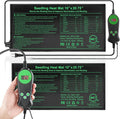 Seedling Heat Mat with Built-in Thermostat 2 Pack, 10" x 20.75" Waterproof Plant Heating Pad with Temperature Controller for Hydroponic,Germination, Indoor Gardening, Greenhouse, MET-Certified