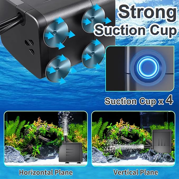 SongLong 160GPH(600L/H) 9.9ft Power Cord Submersible Pump, Water Fountain Pump with 4ft Lift for Ponds, Water Fountains, Aquariums & Hydroponics.