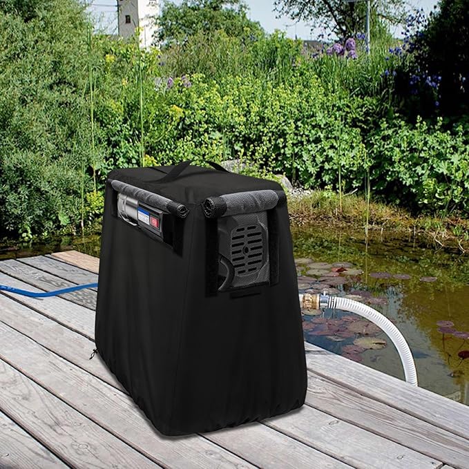 Rileytee Shallow Well Pump Cover for Automatic Water Booster Jet Pump,Outdoor 600D Heavy Duty Waterproof Anti-UV Shallow Jet Water Well Pump Cover