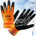 KDK Winter Waterproof Gloves for Men and Women, Work Gloves for Cold Weather, Thermal Insulated Freezer Gloves