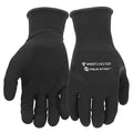 West Chester Men's Aqua Armor Sandy Nitrile Coated Winter Work Gloves, Water Resistant, Terry Acrylic Inner Liner, Nylon Shell, Black, X-Large (93065-XL)