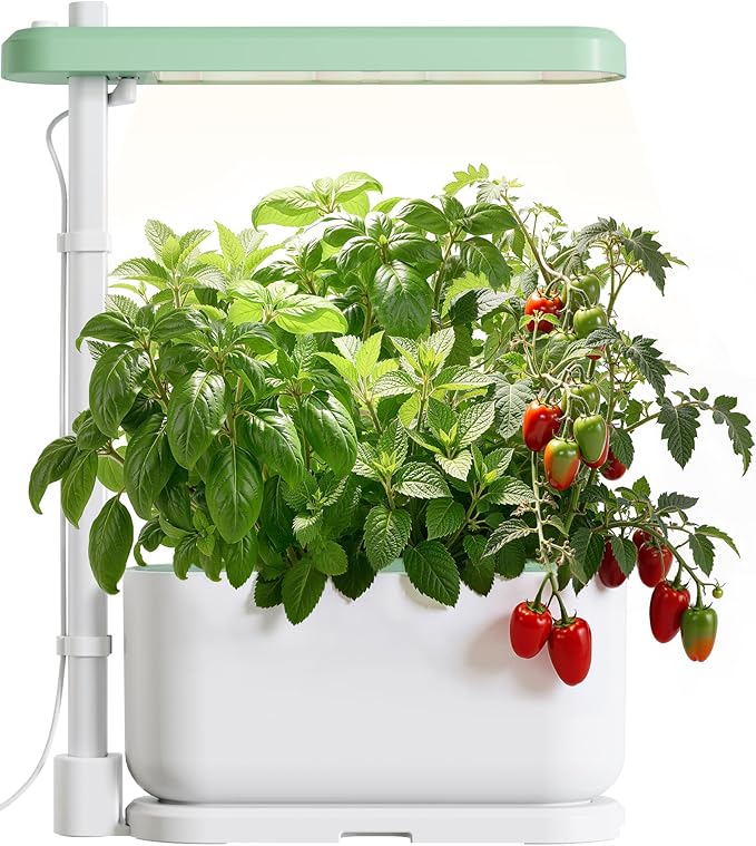 SUNCOZE Hydroponics Growing System Kit with 3 Pods – Full Spectrum LED Grow Light, Adjustable Height Indoor Herb Garden, Compact Hydroponic System for Beginners，Gardening Gifts