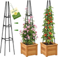 Garden Obelisk Trellis for Climbing Plants Outdoor, 63 Inch Height Adjustable Gardening Trellis, Steel Plastic Coated Plant Support for Indoor & Outdoor Multiple Climbing Plants(2PCS)