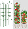 MYMULIKE 3 Pack Garden Obelisk Trellis for Climbing Plants Outdoor & Indoor - 6Ft Rustproof Garden Trellis Plant Support Cage for Vines, Flowers, Vegetables, Roses | Heavy-Duty, Adjustable