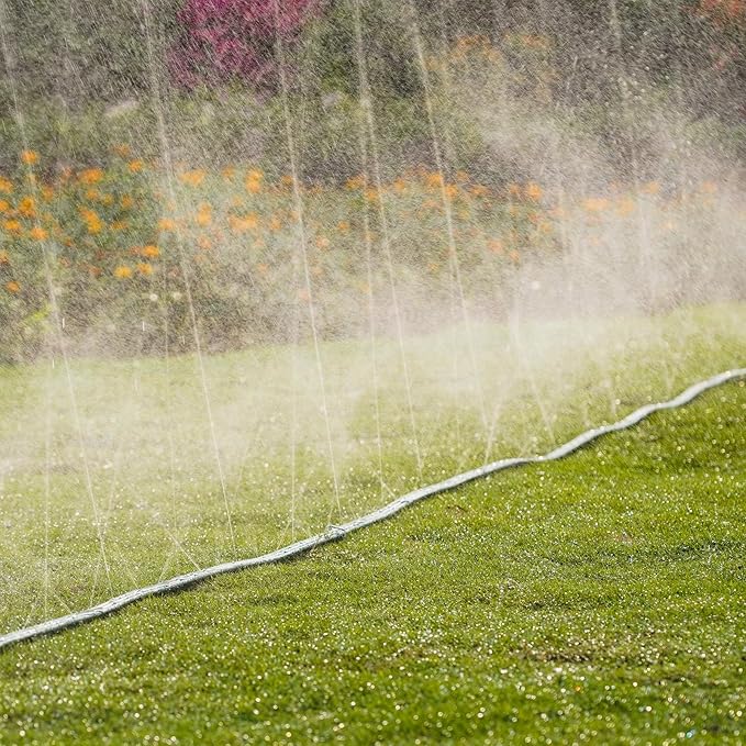 Sprinkler Soaker Hose 25ft 2Pack for Garden Lawn, Watering Pipe with Holes, High-Efficiency Water-Saving Garden Irrigation System, Drip Hose Sprinkler