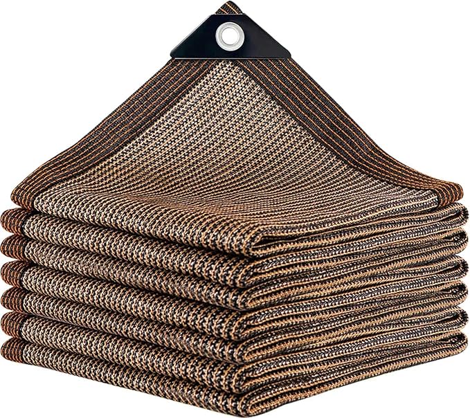 80% Shade Cloth, Durable Mesh Tarp with Grommets, Garden Sunblock Shade Cloth Shading Antifreezing for Plants Cover, Greenhouse, Barns Kennel, Patio, Tomatoes