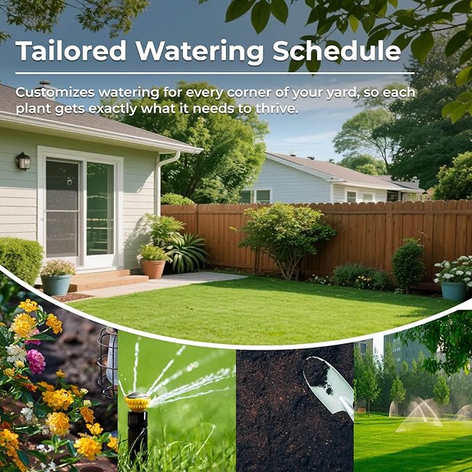 Smart Sprinkler Controller – 8 Zone WiFi Irrigation Controller with App, Weather-Based Scheduling, Easy DIY Setup
