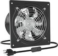 HG Power 8 Inch Exhaust Fan with Switch, Powerful Kitchen Exhaust Fan with Damper, Potable Window Exhaust Fans, Small Fume Extractor Ventilation Fan for Attic, Shop, Smoking Room, Garage
