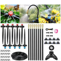 120FT Drip Irrigation System for Garden: Quick Connect PE Tubing Automatic Water Sprinkler Kit Adjustable Misting Part 1/4" Watering Hose for Outdoor Raised Bed Plants Flower Yard Greenhouse