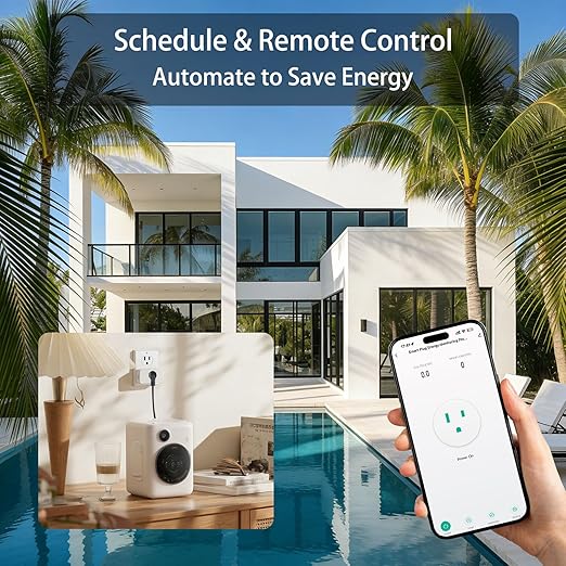 Smart Plug with Energy Monitoring, 15A 1800W 2.4Ghz Wi-Fi Outlet 4-Pack, Pro Series Tuya Smart Plug, Works with Alexa & Google Assistant, Programmable Timer, ETL & FCC Certified