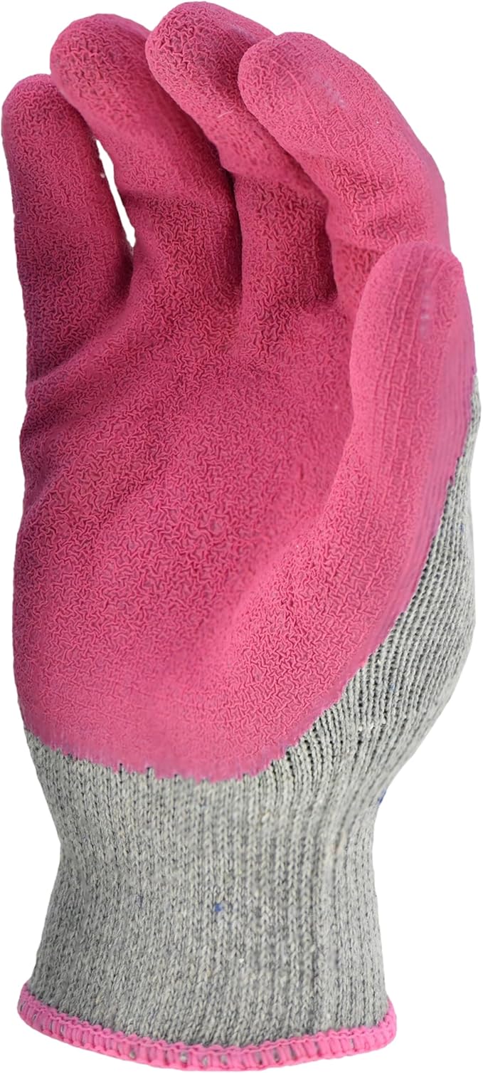 G & F Products Rubber Coated Work Gloves Dozen Pack, Double Layer for Construction, Gardening, Heavy Duty Use