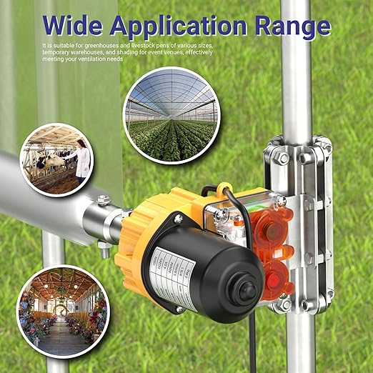 Greenhouse Film Roll Up Motor, 24V 100W Greenhouse Cooling System Roll-up Motor with Climber for Greenhouse Ventilation Clearance, Greenhouse Parts Accessories
