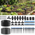 Garden Drip Irrigation System - 230FT Quick-Connect Automatic Watering Misting System Kit with 1/2" & 1/4" Tubing, Adjustable Spray Nozzles & Sprinklers for Lawn, Plant Bed, Greenhouse, DIY Irrigation