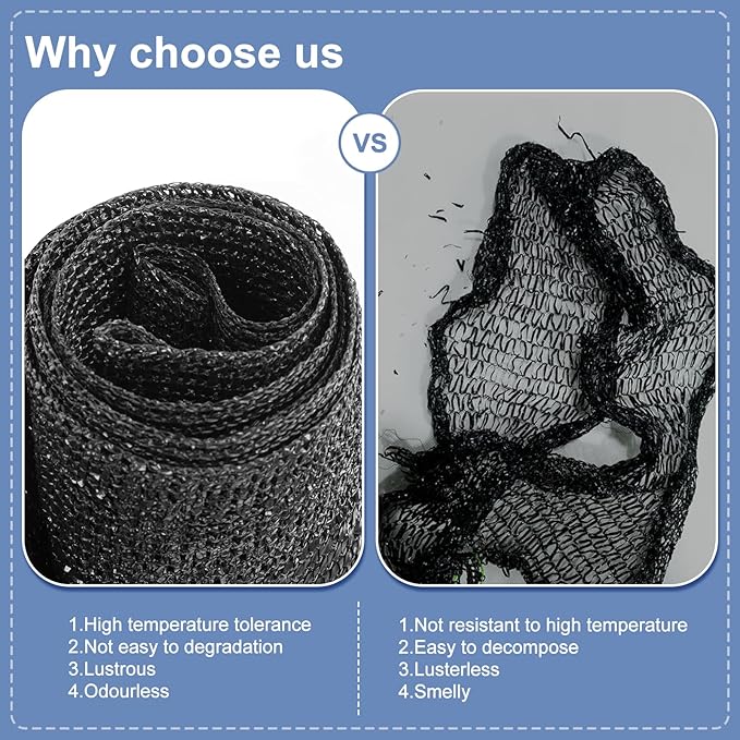 LOVE STORY 6x8FT 70% Black Shade Cloth Sun Shade Net UV Resistant Mesh Tarp Plant Cover Sunblock Net for Garden,Greenhouse,Vegetables,Flowers