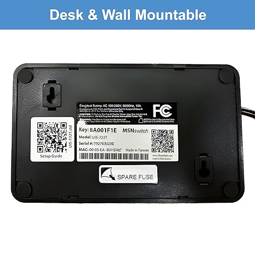 MSNSwitch2 Internet Enabled IP Remote Power Switch with Reboot - Control via Smartphone App, Cloud Service, Web Browser or API - 2 Independent AC Power Outlets (Model UIS-722T) (TAA Compliant)