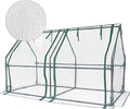 Gardzen Mini Greenhouse with Mesh Cover, Portable Outdoor Greenhouse, Enhanced Ventilation, Ideal for Spring, Summer & Fall 71.7"(L) x36.2(W) x42.5(H)