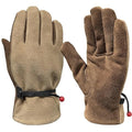 Leather Work Gloves for Men Women with Cotton Lining, Thorn Proof Gardening Gloves for TIG/MIG Welding, Construction (Brown, Large)