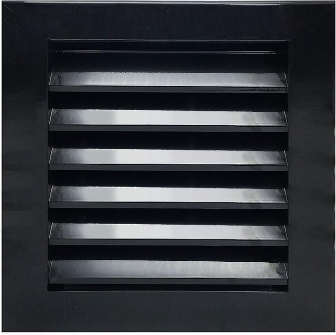HVAC Premium 16"W x 16"H Aluminum Exterior Gable Louver Vent for Walls & Crawlspace - Weather-Resistant Air Grille with Screen Mesh - Black [Outer Dimensions 17.75"W x 17.75"H]