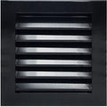 HVAC Premium 16"W x 16"H Aluminum Exterior Gable Louver Vent for Walls & Crawlspace - Weather-Resistant Air Grille with Screen Mesh - Black [Outer Dimensions 17.75"W x 17.75"H]
