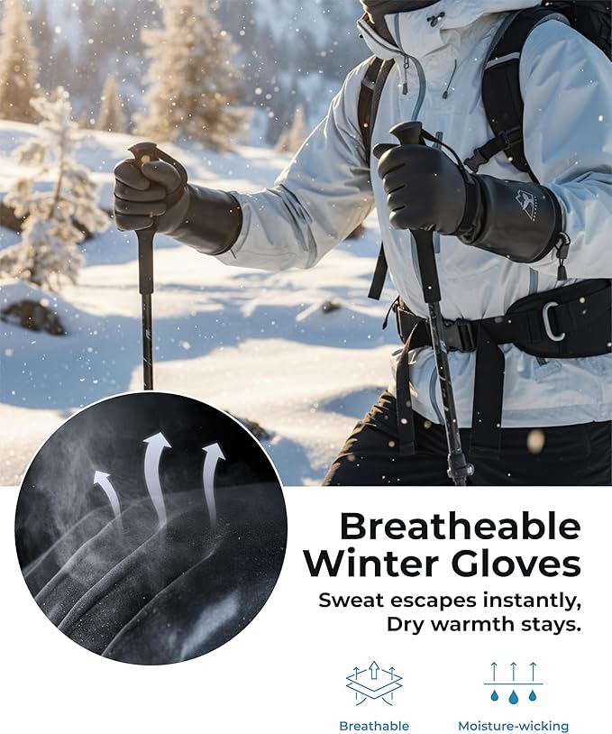 toolant Waterproof Winter Gloves, Balaena Freezer Gloves for Light Duty & Outdoor Adventure, Hiking, Camping, Washing