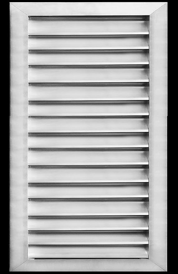 HVAC Premium 22"W x 30"H Aluminum Exterior Gable Louver Vent for Walls & Crawlspace - Weather-Resistant Air Grille with Screen Mesh - [Outer Dimensions 23.75"W x 31.75"H]