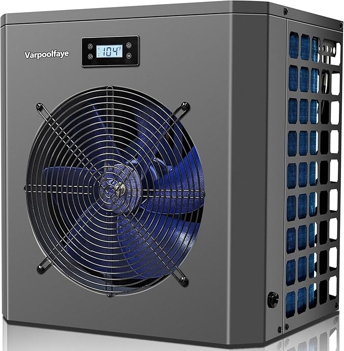 Pool Heaters for Above Ground Pools 16000 BTU Electric Pool Heater Pump 5000 Gallon 120v Swimming Pool Heat Pump WiFi Control Heat Or Cool Spa Heater Pump