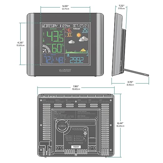 La Crosse Technology V11-TH Color Wireless WiFi Weather Station…