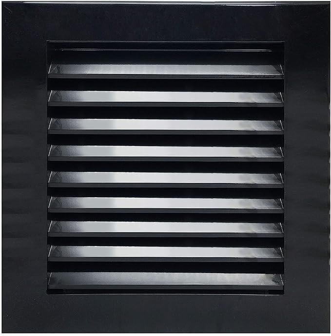 HVAC Premium 20"W x 20"H Aluminum Exterior Gable Louver Vent for Walls & Crawlspace - Weather-Resistant Air Grille with Screen Mesh - Black [Outer Dimensions 21.75"W x 21.75"H]
