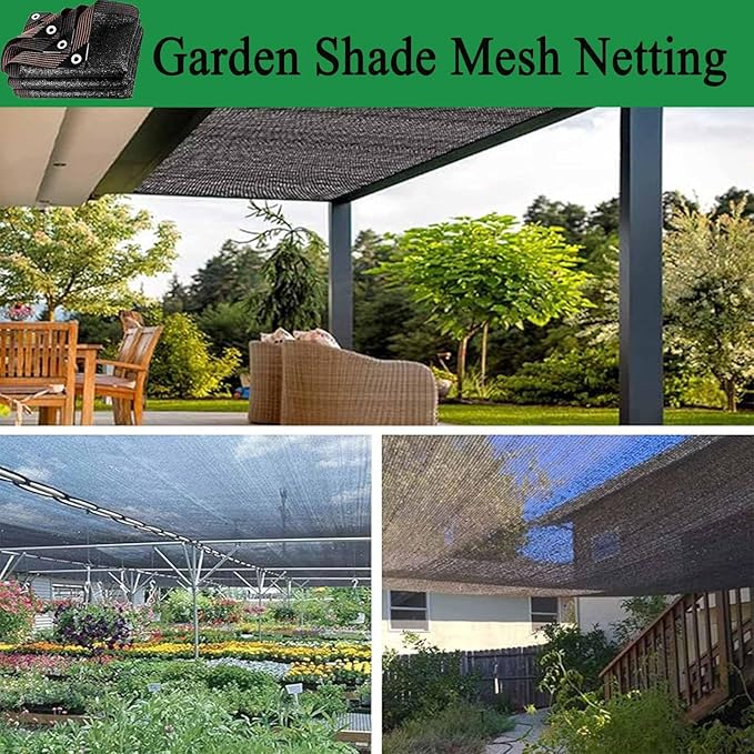 18x27 FT Shade Cloth - for Garden 90% Plant Shades Mesh Tarp with Grommets UV Resistant Durable Outdoor Sun Shades Netting for Chicken Coop Greenhouse Vegetables Pergola Patio Plants Cover