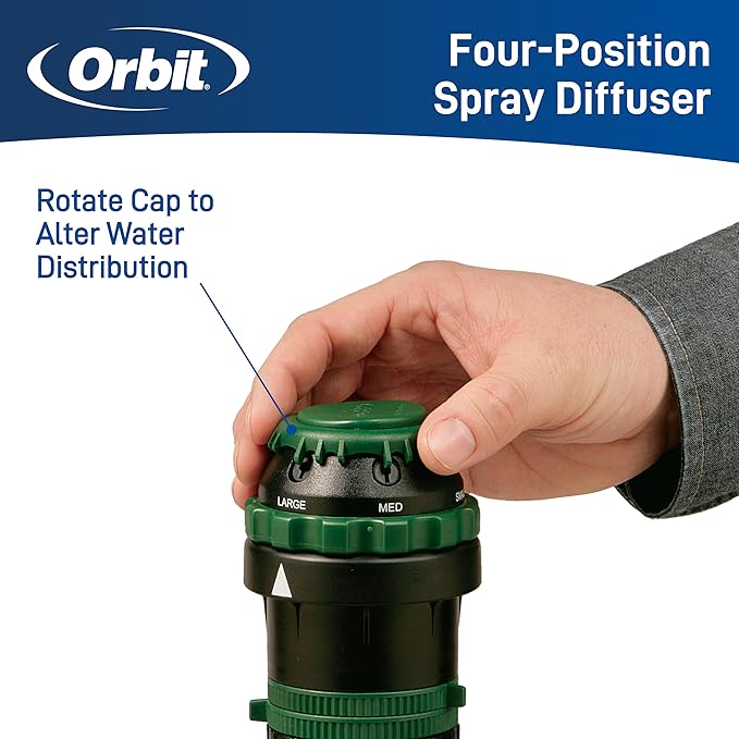 2-Pack Orbit 58573N H2O-Six Gear-Drive Sprinkler on Metal T-Spike