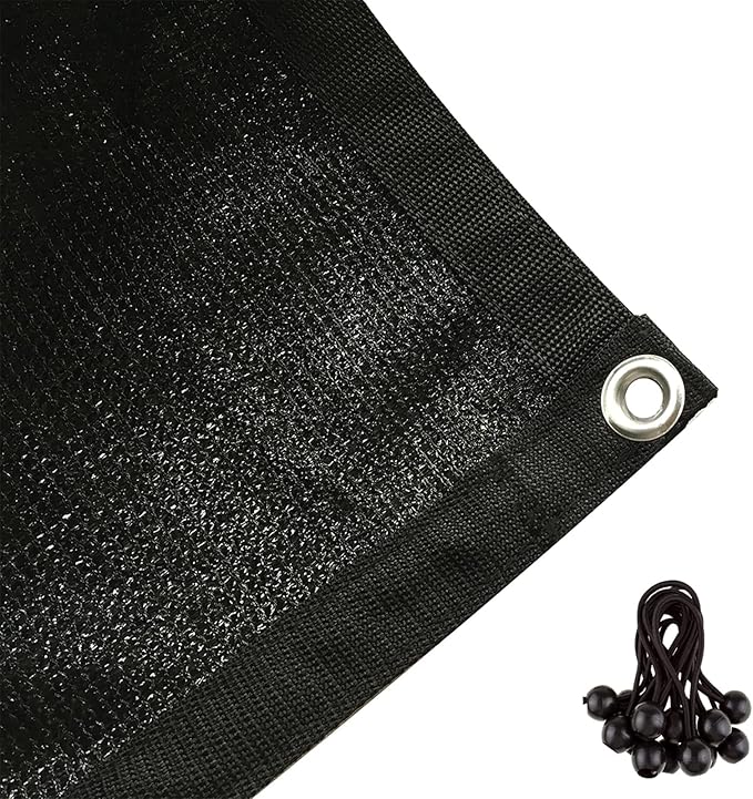 Shatex Privacy Screen Sun Shades Outdoor 10x12ft Taped Edge with Grommets Sun-Block Mesh Shade for Pergola,Awning,Patio,Window Cover, Black