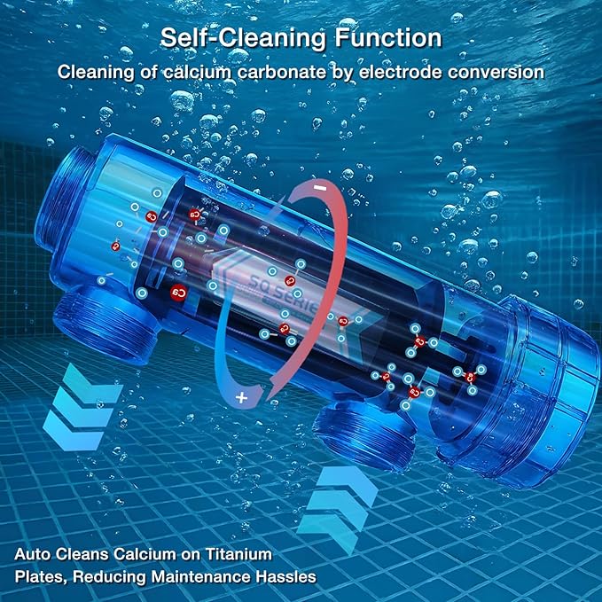 Saltwater Pool Chlorinator System with Built-in Timer & Removable Titanium Cell, 2 Year Limited Warranty, Heavy Duty Salt Chlorine Generator for In-Ground Pools up to 46,000 Gallons