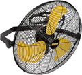 HiCFM 18" Wall Mount Fan, 4600 CFM 3 Speeds High Velocity with TEAO Enclosure Motor, 9 FT Cord, 180 Degree Tilting Heavy Duty Metal Fans for Barn, Garage, Workshop, Warehouse - UL Listed