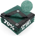 Cool Area 70% Sun Shade Cloth Mesh Tarp with Grommets for Plant Cover 12x16ft Patio Canopy Garden Pergola Greenhouse Car Barn Kennel Dark Green