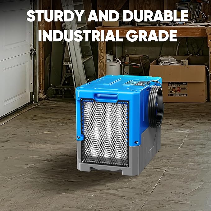 190Pints High Efficiency Commercial Dehumidifier for Basements-6000 Sq.Ft. Industrial Grade Dehumidifiers with Pump & Drain Hose for Crawl Spaces Water Damage Restoration-Auto Defrost, Memory Starting