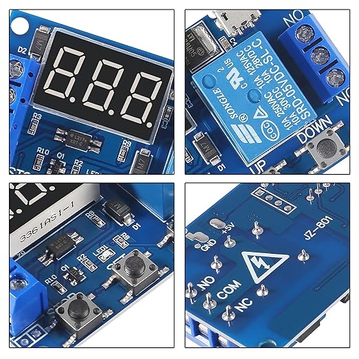 ACEIRMC 2pcs DC 6-30V Timer Relay Programmable Delay Relay Module Cycle Timer with LCD Display / 5V Micro USB, Smart Home Controller