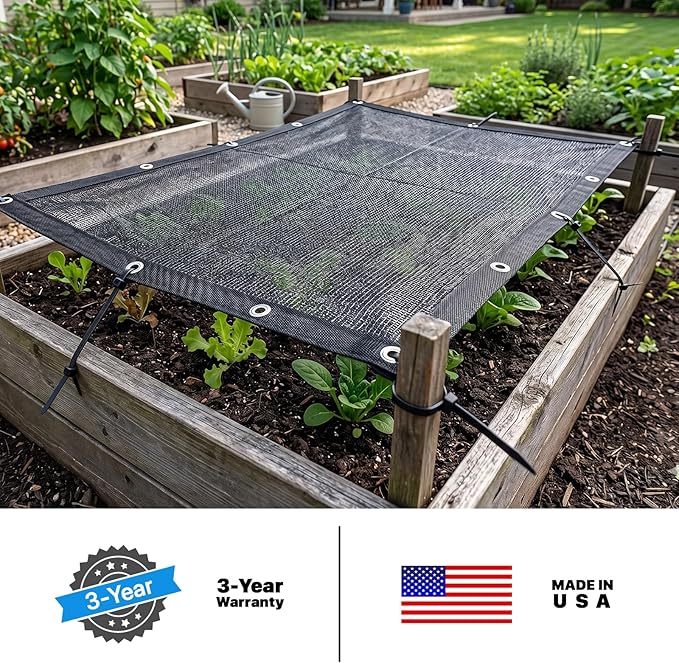 Royal Shade 70% Black Shade Cloth Custom Size 3FT x 19FT Mesh Tarp with Grommets for Garden Patio, Plant Shading, Greenhouse, Pergola, Chicken Coop, Dog Kennel, Lawn. (We Make Custom Size)