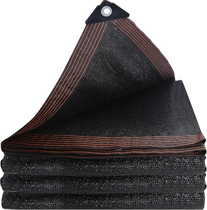 90% Shade Cloth,20x48FT,Tear Resistant Sun Shade Net with Reinforced Grommet,Durable Garden Shade Tarp Cover for Greenhouse,Sunshade Outdoor Patio and Pergola,Chicken Coop,Plant Cover,Black